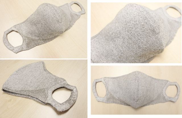100回洗える夏マスク/hamonAGマスク(1層/銀抗菌糸編み込みタイプ/色 グレー)